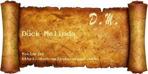 Dück Melinda névjegykártya