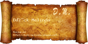 Dück Melinda névjegykártya